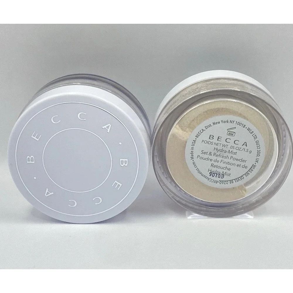 2X Becca Hydra-Mist Set & Refresh Powder Travel Size .05 oz each Translucent New